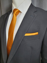 Orange Marmalade Necktie and Pocket Square - The Upscale Banker